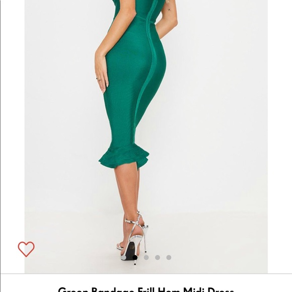 PLT Green bandage frill dress - Picture 3 of 5